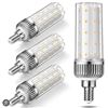 Image 1 : 4 LED Super Bright E12 20W Corn Light Bulbs 6000K