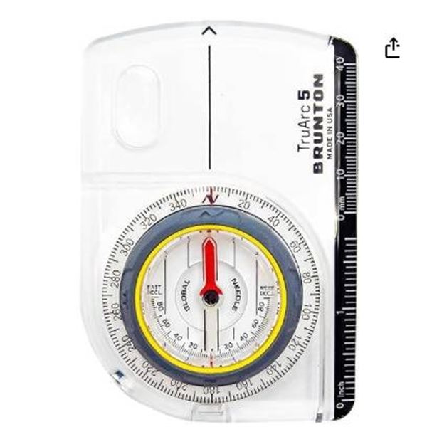 Brunton TruArc 5 Baseplate Compass with TruArc Global Needle