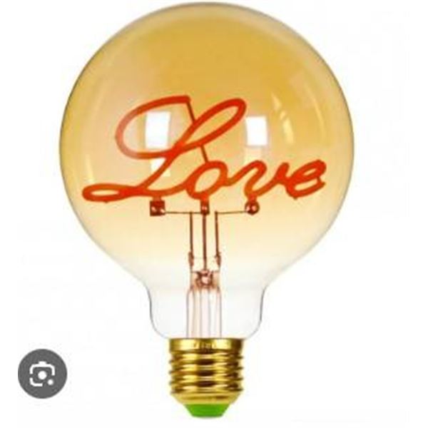 G95 Retro Edison Lamp  4W LED Decorative Bulb with ‘Love’ Text Design
