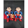 Image 2 : lot of 2 Superman Plush Figures 8″