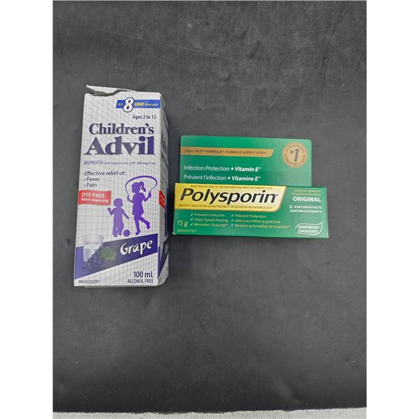 Children’s Advil Grape 100ml and Polysporin 15g Lot