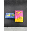 Image 1 : Advil Ibuprofen Tablets 24-Count and Pepto-Bismol Chewable Tablets 12-Count Combo
