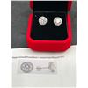Image 4 : $1580 APPRAISED MOISSANITE STUF EARRINGS SET