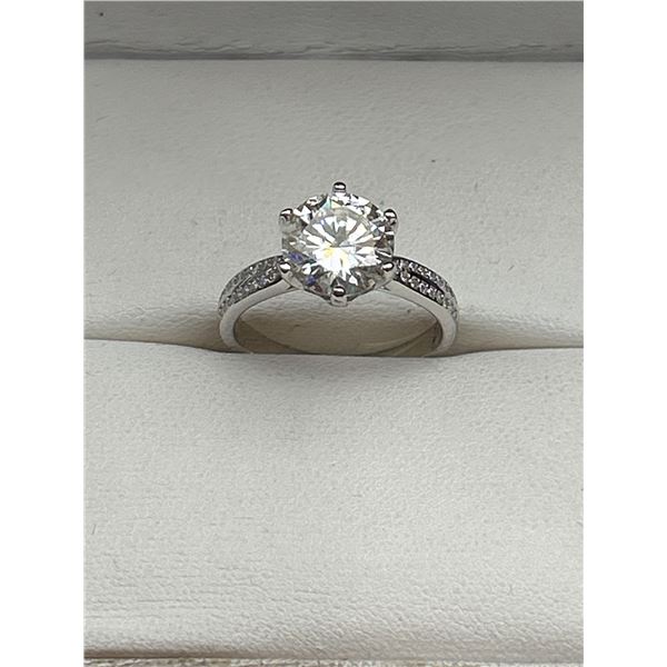 $1870 APPRAISED BRILLIANT CUT 3.0 CARAT SOLITAIRE RING