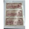 Image 1 : Three Bank of Canada Two Dollar Notes, 1954 Series