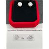 Image 4 : $1425 APPRAISED 2.0 CARAT FILAGREE SOLITAIRE STUD EARRINGS SET