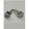 Image 2 : Ladies 1.0 Carat Princess Cut Solitaire Earring Set