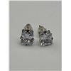 Image 4 : Ladies 1.0 Carat Princess Cut Solitaire Earring Set