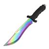 Image 1 : 13″ Rainbow CS:GO Sawback Bowie Survival Knife 3 mm Thick Bugout Survival Fixed Blade