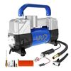 Image 1 : UUP Air Compressor Portable, 12V Heavy Duty Tire Inflator, 150PSI Double Cylinders Air Pump with Eme