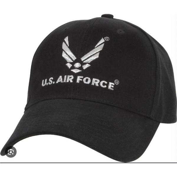 U.S. Air Force Black Cap, Rothco Style 9280, One Size Fits All