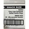 Image 3 : HAVOC Fiery Lime Flavoured Rolled Tortilla Chips Snack Size