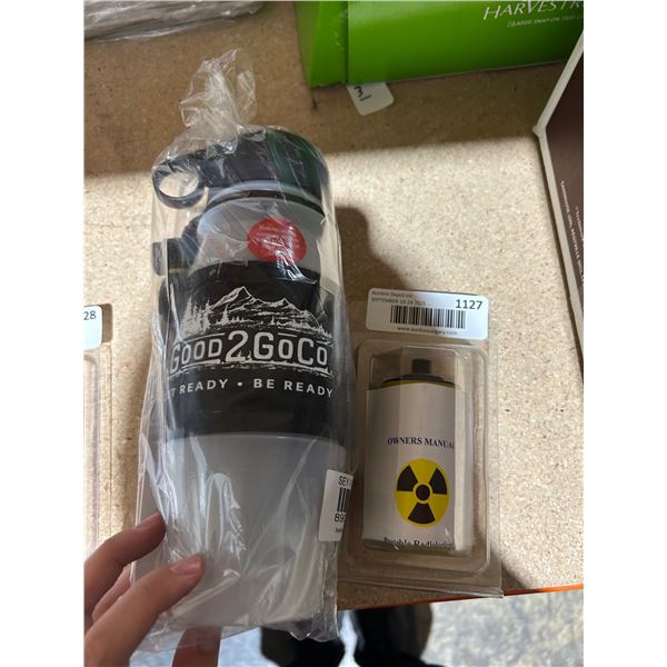 Lot of Good2GoCo Water Filtration Bottle With Seychelle 28 oz Radiological Replacement Filter