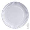 Image 1 : Green Label 9-Inch White Paper Plates, 12 Packs of 100 Each