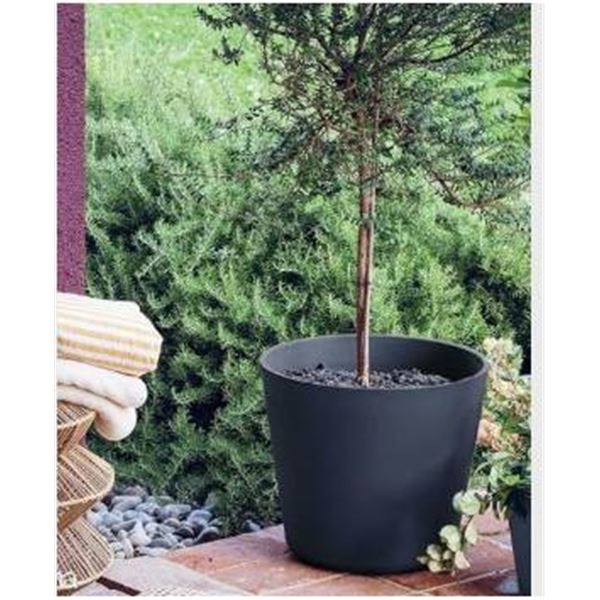 Deroma 18-Inch Gray Indoor and Outdoor Pot
