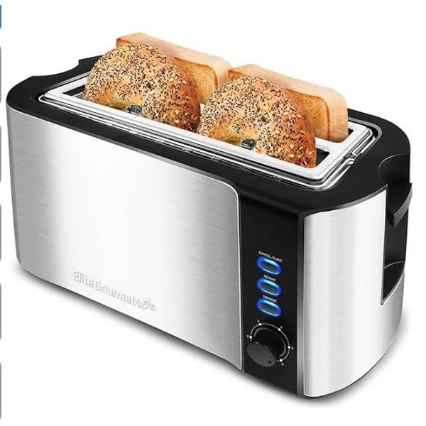 Ikich by Homasy 4-Slice Stainless Steel Toaster