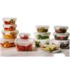 Image 1 : Glasslock Food Storage Containers with Lids, 24 Pieces