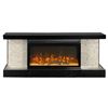 Image 1 : ActiveFlame Décor Electric Fireplace with Wall-Mount Mantel, Hexagon Tile