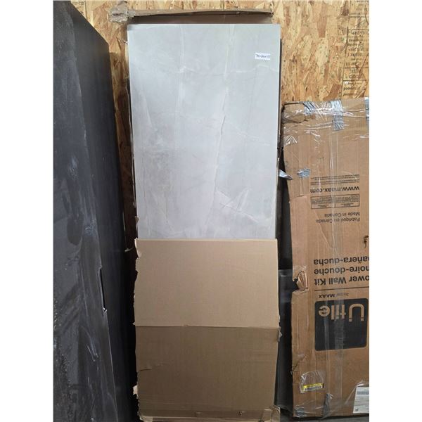 Marble Finish Laminated Counter top/ Desk Top  , 74 x 26 x 1.5 Inches, Gray Finish