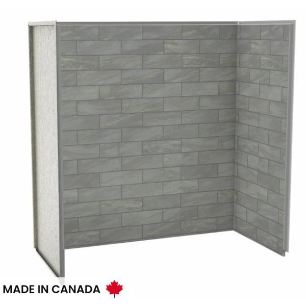Utile 6030 Composite Direct-to-Stud Three-Piece Tub Wall Kit – Grey