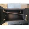 Image 5 : Black 3 Door Upper Kitchen Cabinet Units with LED Lighting and Gold Handles 71 Long x 15 Tall x 16 D