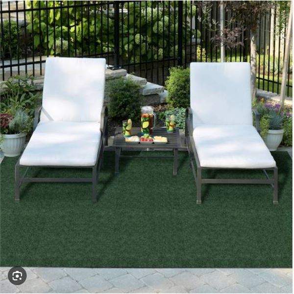 Multy Home 6 Ft x 8 Ft Patio Rug – Outdoor and Indoor Use – GREEN