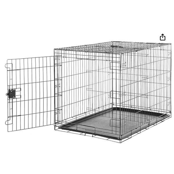 29x43x31 Foldable Animal Kennel with Plastic Floor Liner