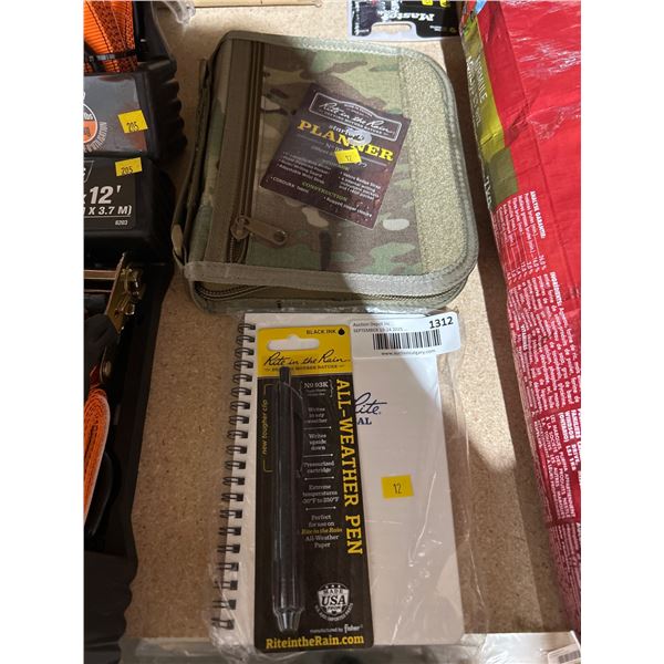 Lot of Rite in the Rain All-Weather Pen, Waterproof Notebook, and Planner Set