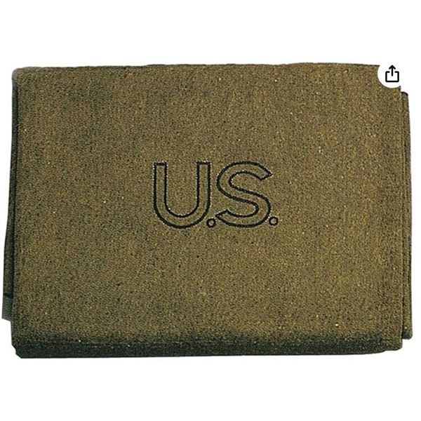 Rothco U.S. Stamped 70% Wool Blanket – Olive Drab