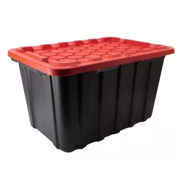 Lot of 3 Tuff Store Heavy-Duty 102-Liter Storage Bins With Lids
