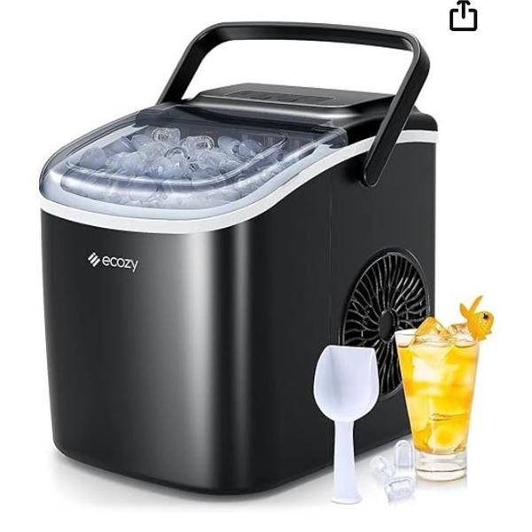 EcozyPortable Ice Maker With 26 Lb Capacity ready in 6mins