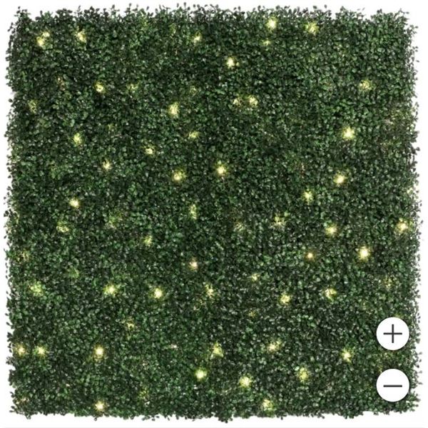 Golden Select Artificial Hedge Wall Panel With Lights, Covers 1 m2