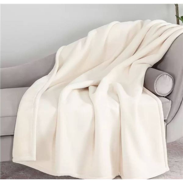 Berkshire Blanket & Home Co. Chenille Knit Throw, 152 x 178 cm, Beige
