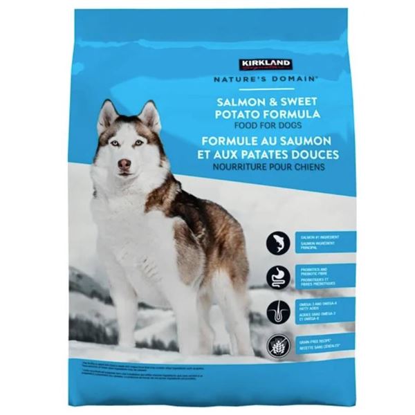 Kirkland Nature’s Domain Dog Food, Salmon & Sweet Potato Formula, 15.87 kg