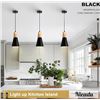 Image 1 : Modern Wood Nordic Pendant Lighting, Black Small Hanging Pendant Light Fixture