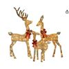 Image 1 : CALISTOUK 4.3 FT Christmas Lighted Large Reindeer Family Xmas Lighted Christmas Decorations Deer Out