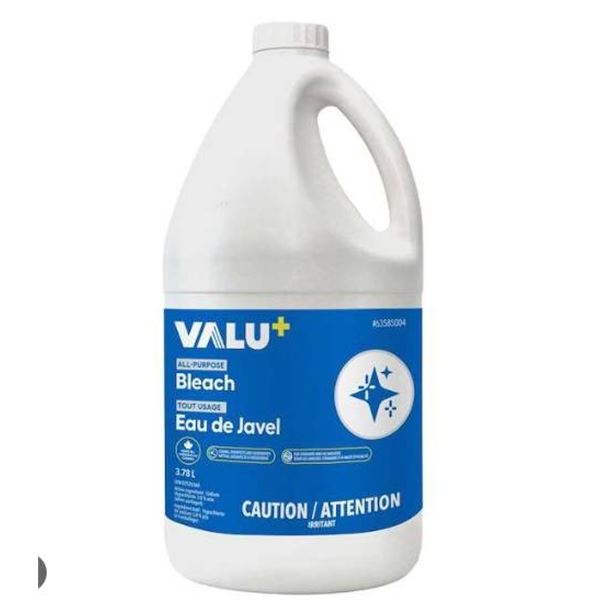 Valu+ All-Purpose Bleach 3.78L Bottles – Set of 4