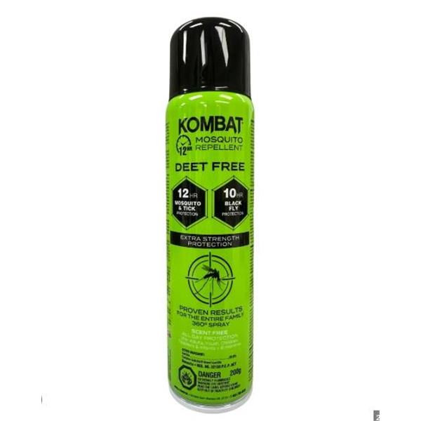 Kombat Mosquito Repellent Spray Set, DEET Free, 4 x 200g