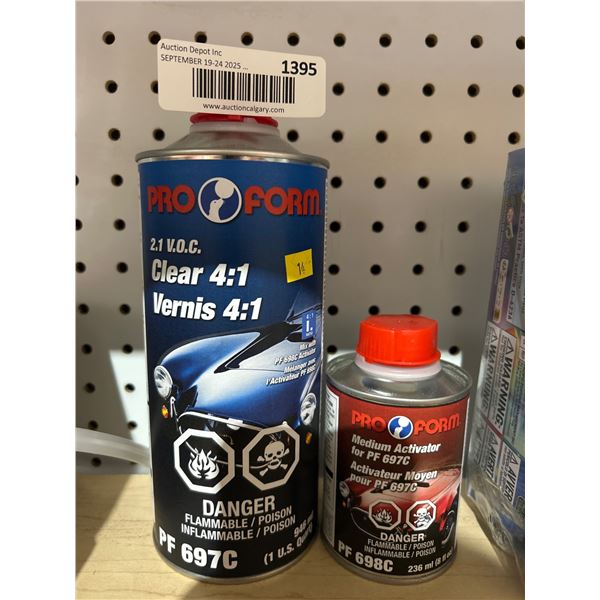 Pro Form PF 697C 2.1 VOC Clear 4:1 and PF 698C Medium Activator