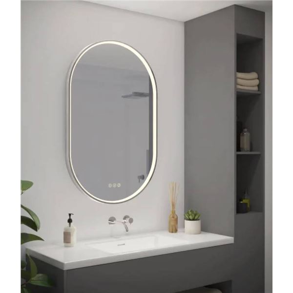 Artika Royce Oval LED Wall Mirror with Integrated Defogger