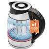 Image 1 : Chefman Easy-Steep 1.8L Kettle With Borosilicate Glass and Stainless Steel Finish