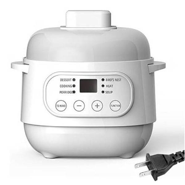 SINRAOEE 1 Quart 200W Slow Cooker with Cerac Pot 24H Ting 360° Heating Chassis for 1-3 Person Home U