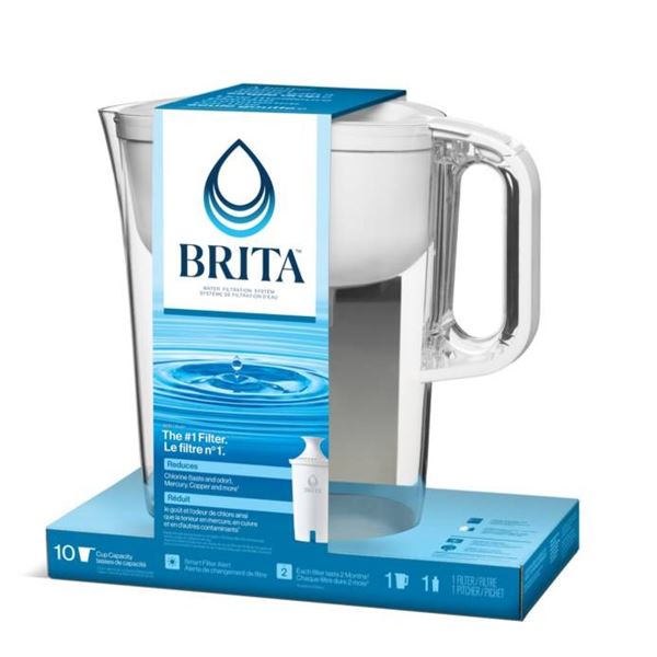 Brita Water Pitcher with 2 Filters and 10-Cup Capacity