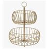 Image 1 : Over & Back 2-Tier Metal Basket With Wire Construction