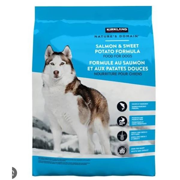 Kirkland Nature’s Domain Dog Food, Salmon & Sweet Potato Formula, 15.87 kg
