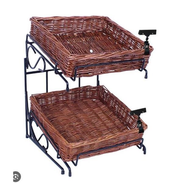 Mobile Merchandisers Pastry Basket Counter Rack, Model No. K1414C-U/L-MB