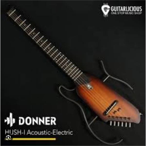 Donner HUSH Silent Guitar Sunburst with Mahogany Construction