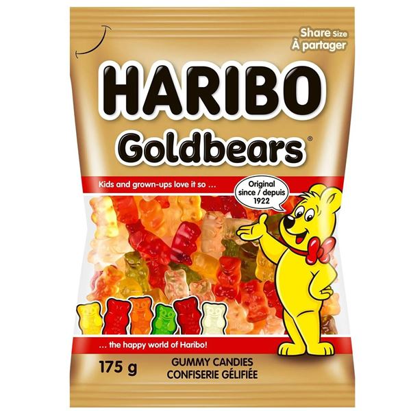 Haribo Goldbears Gummy Candy, 12 x 175g Pouch
