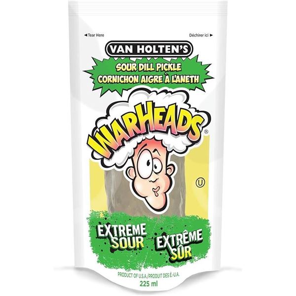 Van Holten’s Warheads Sour Dill Pickle In Pouch – 12 x 225 ml
