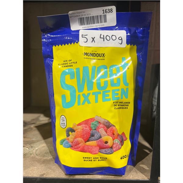 Mondoux Sweet Sixteen Candy Mix 5 x 400g Bags Sweet and Sour